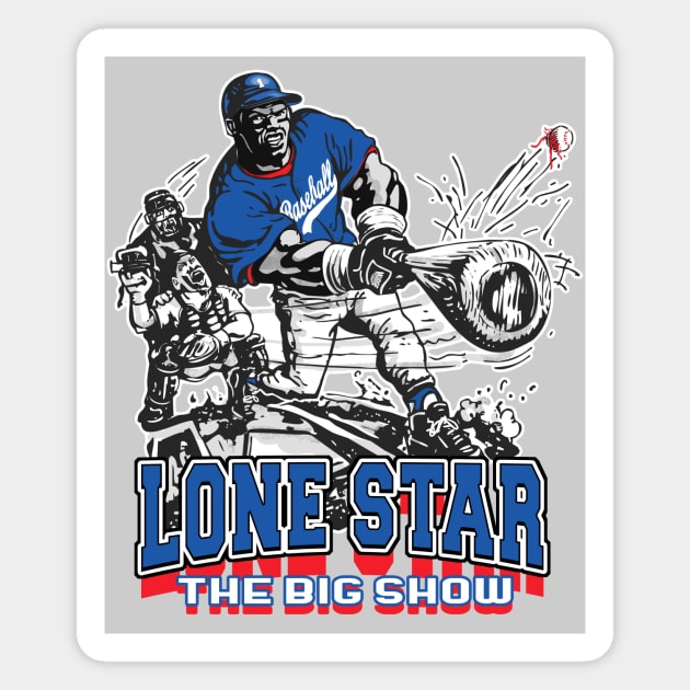 Lone Star Big Stick Baseball Magnet by MudgeSportswear